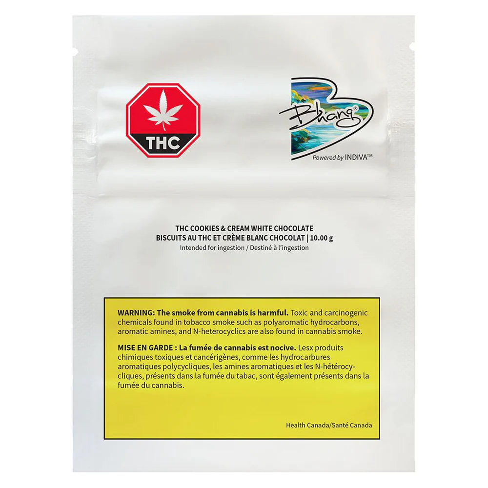 Bhang THC Cookies and Cream Chocolate