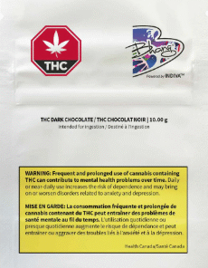 THC dark chocolate bar